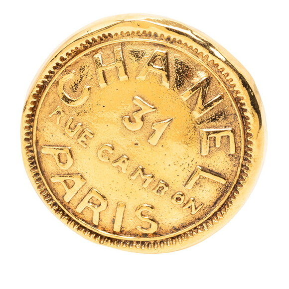 CHANEL Authentic Gold Brooch